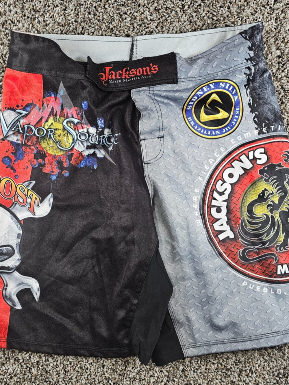 Jackson's MMA grappling shorts Mens Sz L Sidney Silva Brazilian Jiu